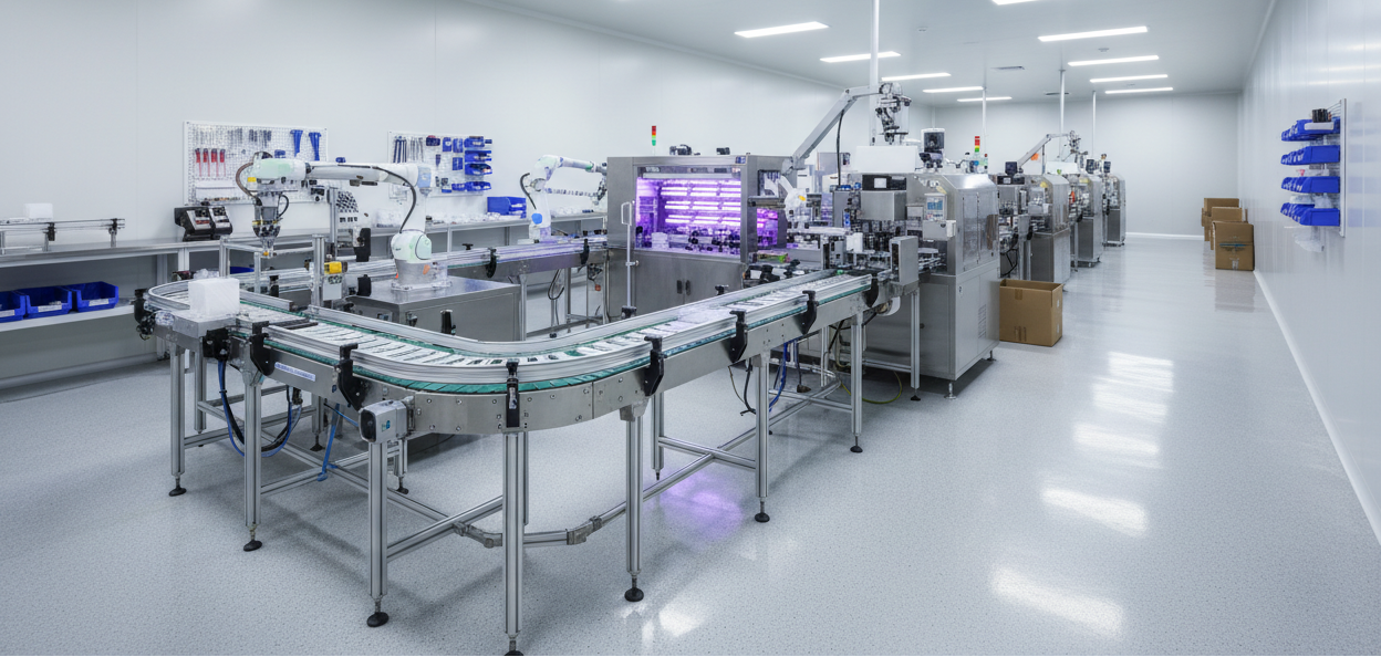 produktionsstätte ohne logo und menschen für gelstripes