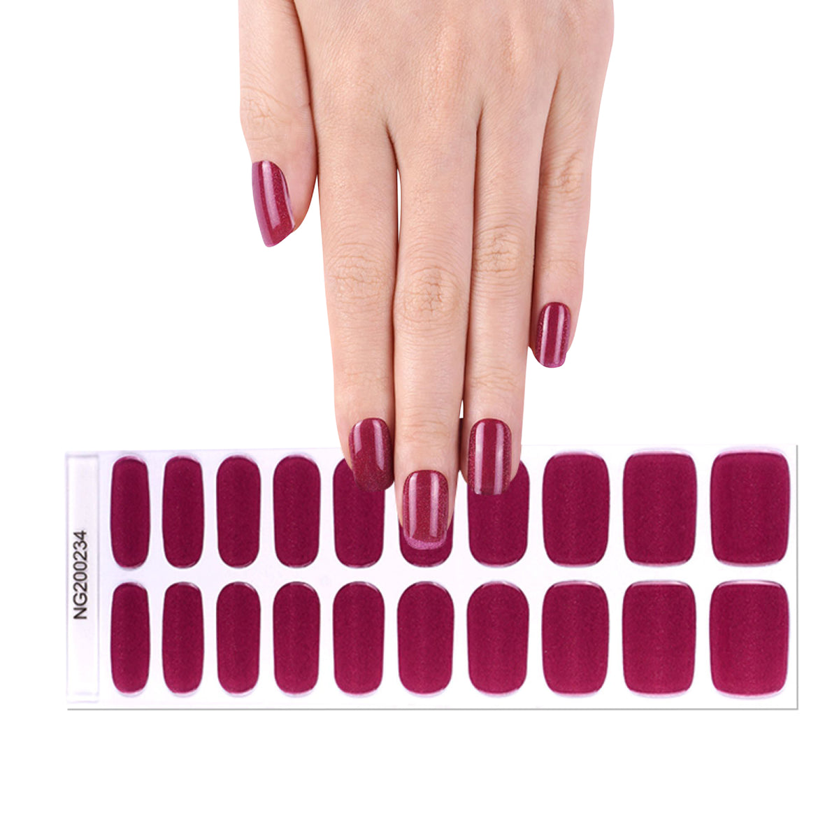 Maniküre mit Gel-Stripes - Bodeaux Glitzer Glanz ❤️