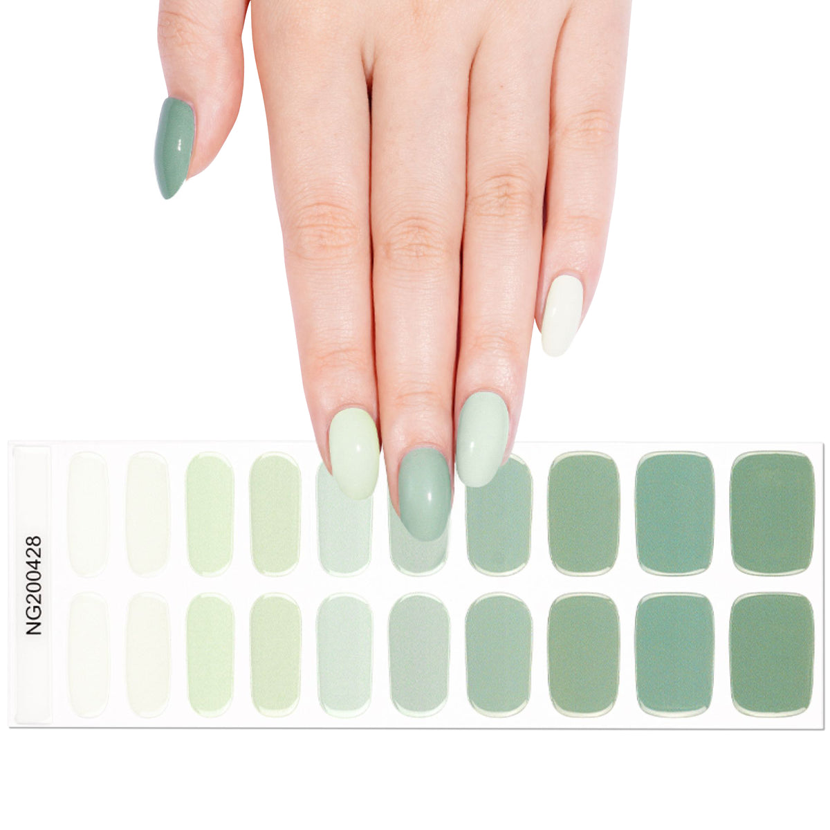 Maniküre mit Gel-Stripes - Grüne Harmonie 💚